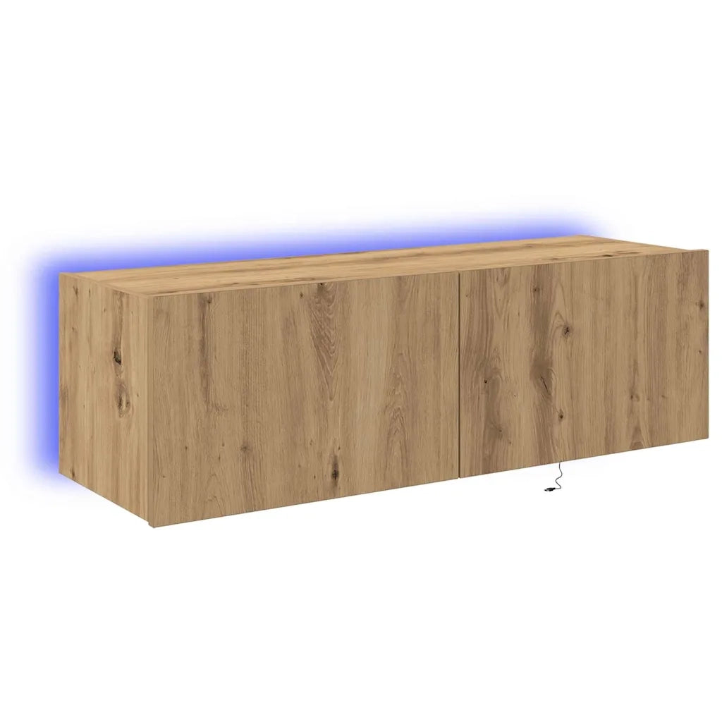 Mobile TV da parete-Mobile TV a Muro-Credenza TV Rovere artigianale 100 x 35 x 31 cm
