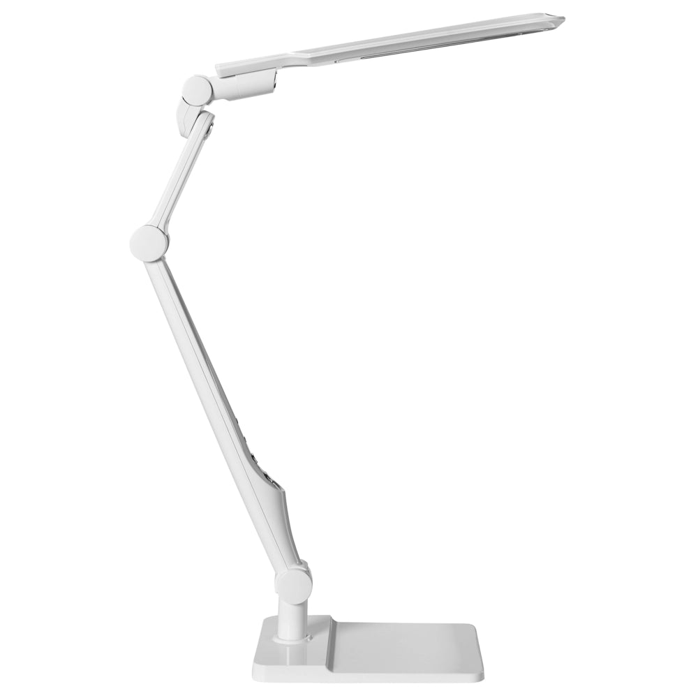 Lampada da tavolo LED per ufficio domestico con braccio regolabile e orientabil dimmer continuo e modalità CCT Colore bianco