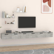 Mobili a Muro 2 pz Grigio Cemento 102x30x20cm Legno Multistratocod mxl 97749