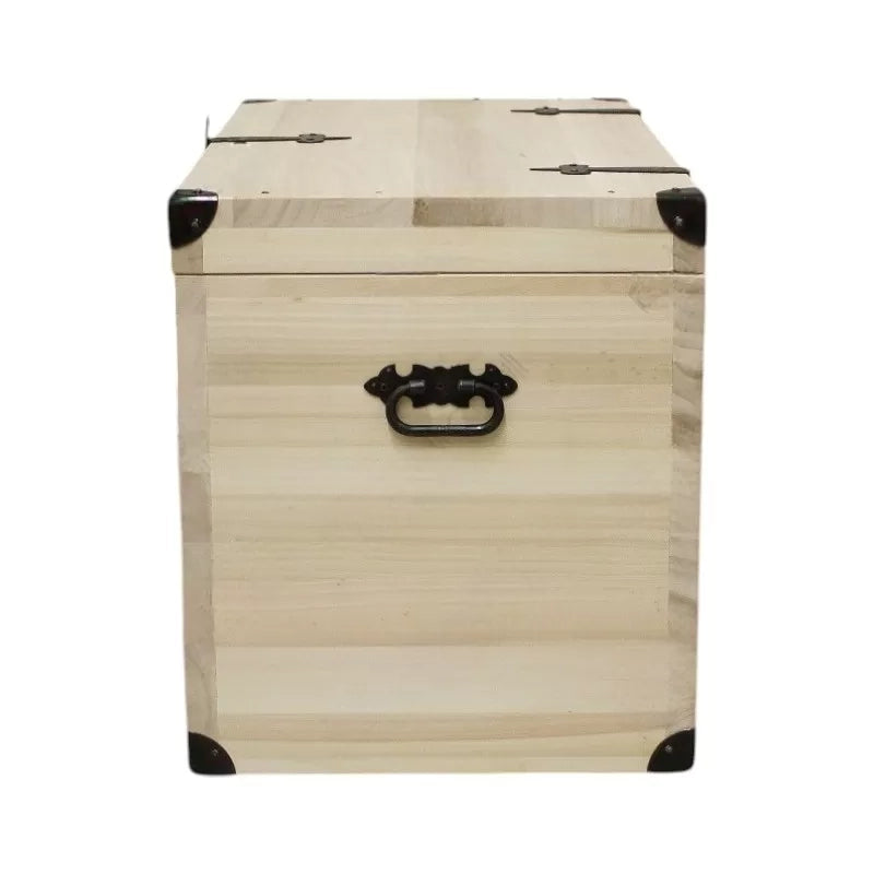 Cassapanca baule in legno grezza l.80 p.45 h.50 (543) - Mobili 2G