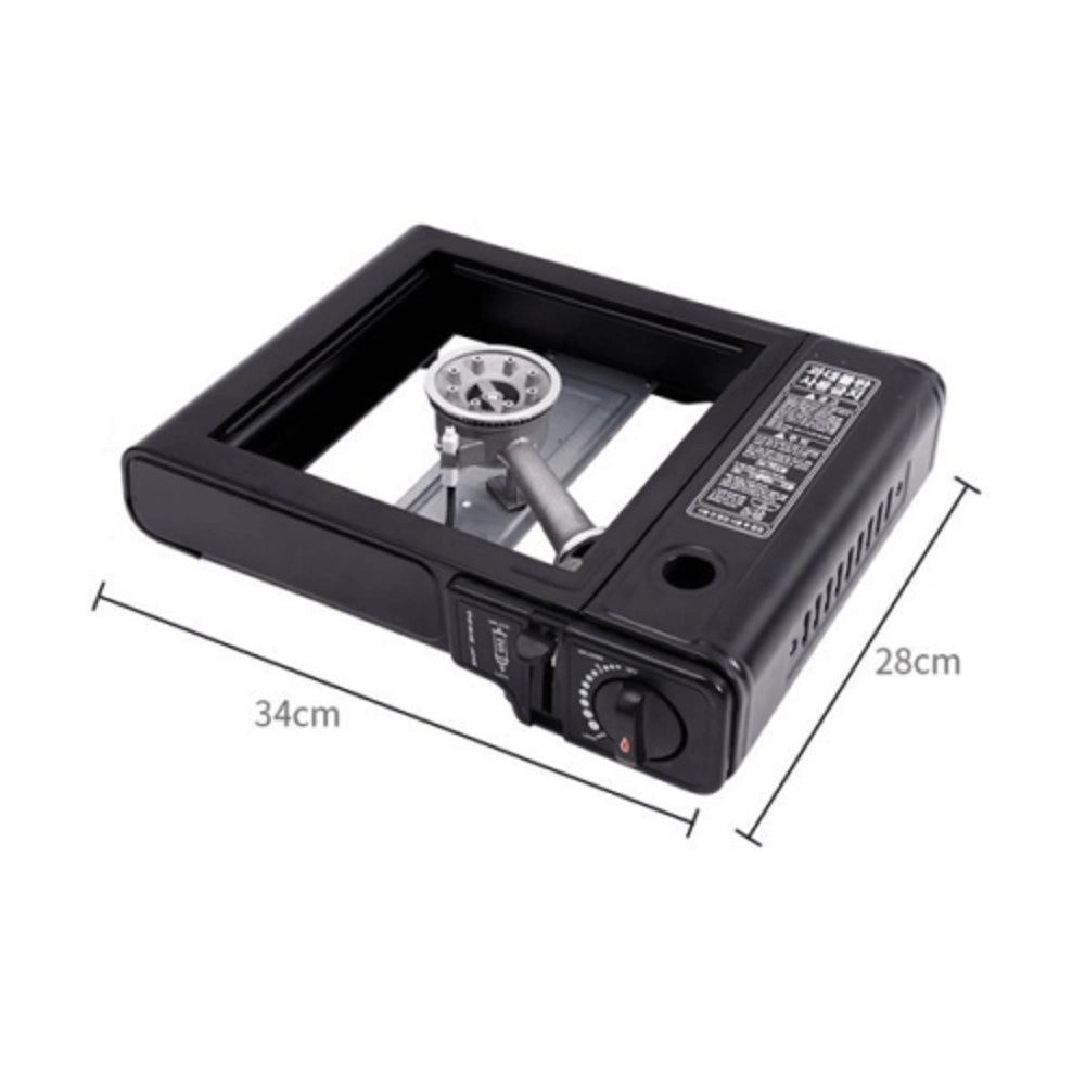 Trade Shop - Fornello Acciaio A Gas Q-ws155 Campeggio Casa Portatile 2900w Piano Cottura Cucina -