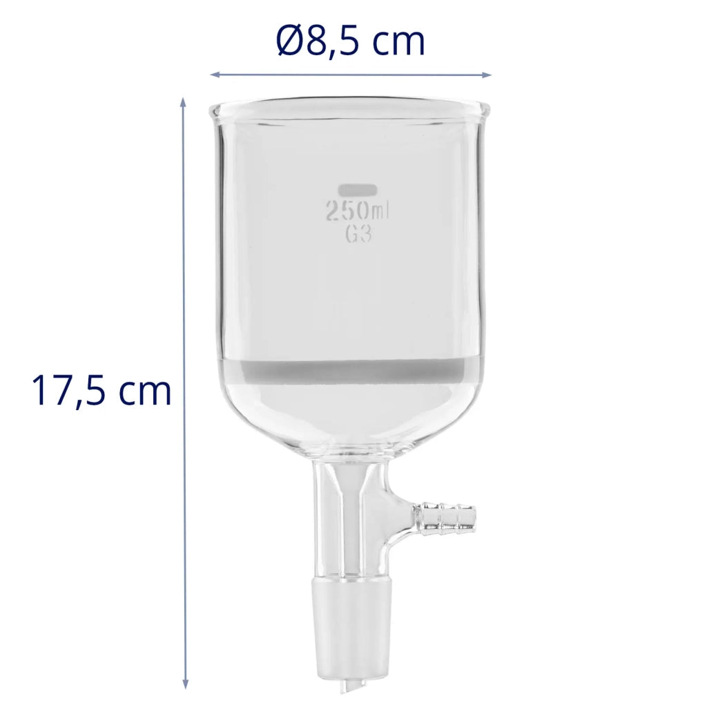 Vetro sinterizzato con membrana 250 ml vetro smerigliato standardizzato: vetro borosilicato 24/40 - 14_0010208