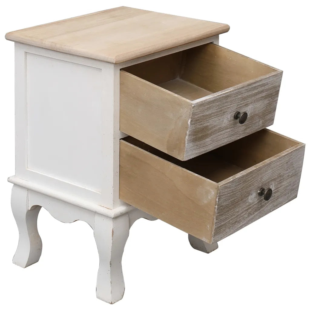 Comodini 2 pz 35x30x50 cm in Legno di Paulownia  cod mxl 31285