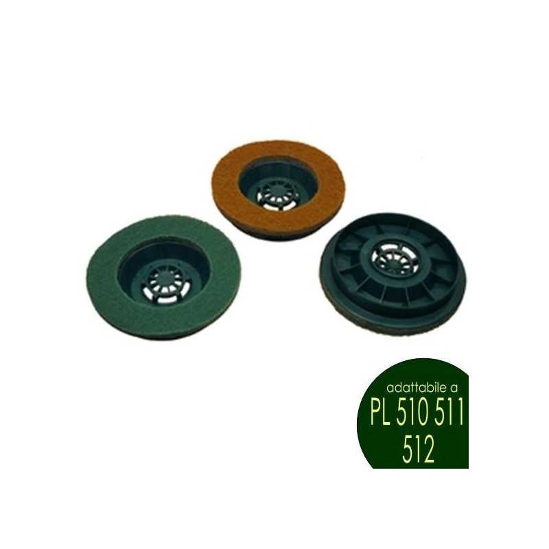 KIT 3PZ Feltro ABRASIVO Pad Folletto pulilux PL 510 511 512 - Vorwerk Compatibili