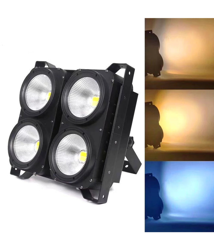 Accecatore Led 4 X 50 W Bianco Caldo + Naturale Blinder Dmx Color Change Strobo         