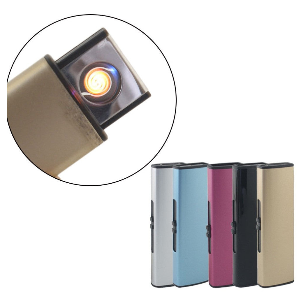 Trade Shop - Accendino Elettrico Usb Ricaricabile Senza Fiamma Antivento Regalo Elettronico -