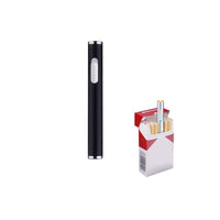 Trade Shop - Accendino Ricaricabile Slim Compatto Antivento Usb Senza Fiamma No Gas Sigaretta -