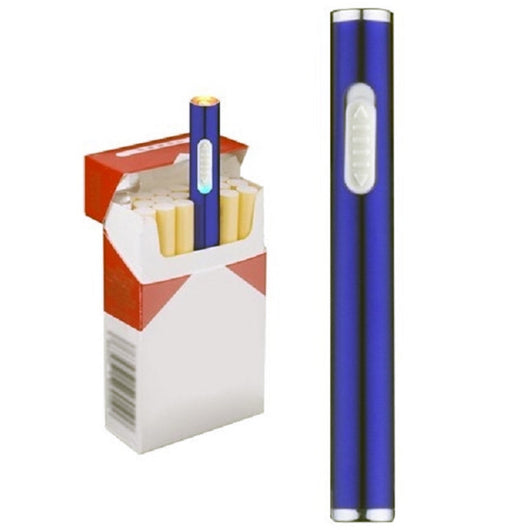 Trade Shop - Accendino Ricaricabile Slim Compatto Antivento Usb Senza Fiamma No Gas Sigaretta -