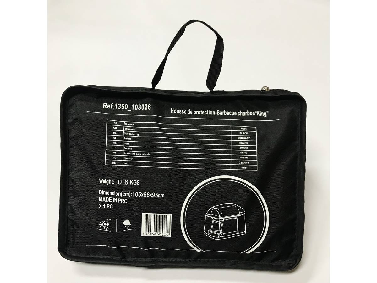 Fodera di protezione per barbecue a carbonella "King" - Nero