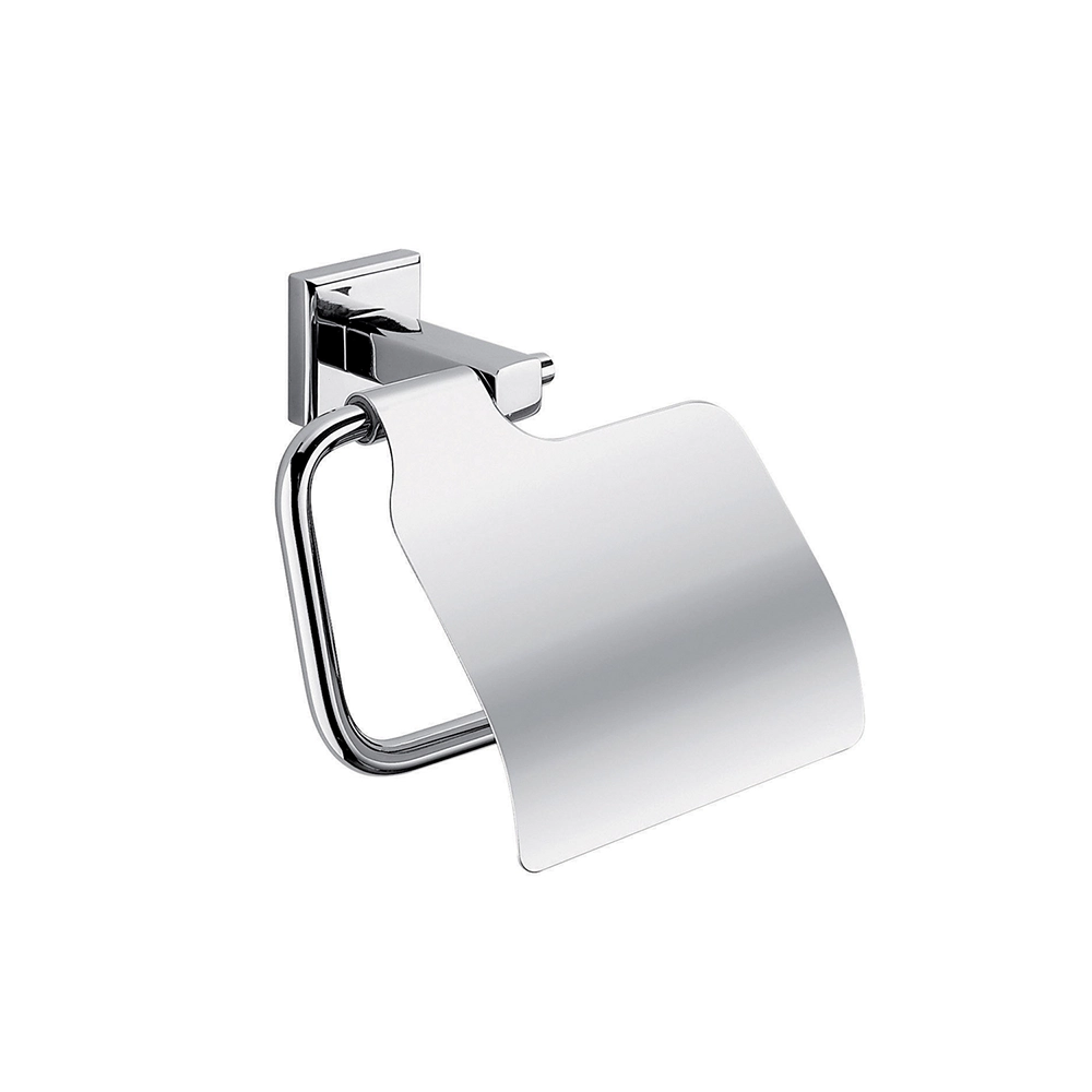 Portarotolo a muro Gedy con copertura in acciaio inox cromato | Colorado