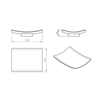 Portasapone a muro Gedy in acciaio inox cromato | Colorado