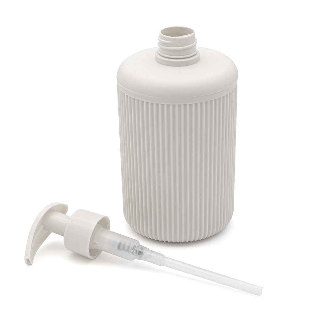 Accessori bagno appoggio in set completo 5 pezzi beige in plastica Ring