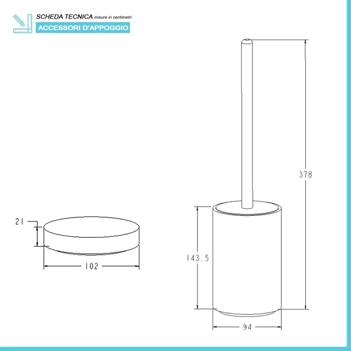 Accessori bagno in set completo da 4 pezzi grigio in resina effetto pietra Matera