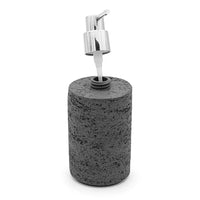 Accessori bagno in set completo da 4 pezzi grigio in resina effetto pietra Matera