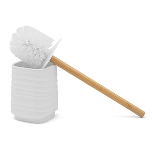 Accessori bagno in set completo da 4 pezzi in abs bianco linea Wave