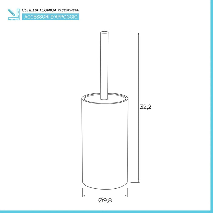 Accessori bagno moderni in resina beige dispenser + portaspazzolino + portascopino Sahara