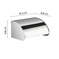 Portarotolo a muro Gedy con copertura in acciaio inox cromato | Project