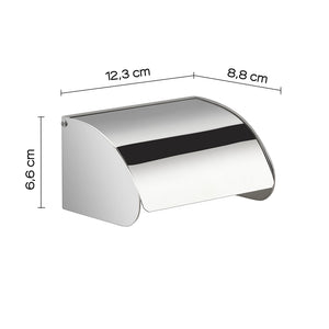 Portarotolo a muro Gedy con copertura in acciaio inox cromato | Project