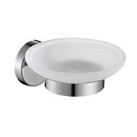 Portasapone a muro Gedy in vetro satinato e acciaio inox cromato | Project