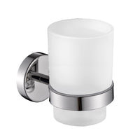 Portaspazzolino a muro Gedy in vetro satinato e acciaio inox cromato | Project