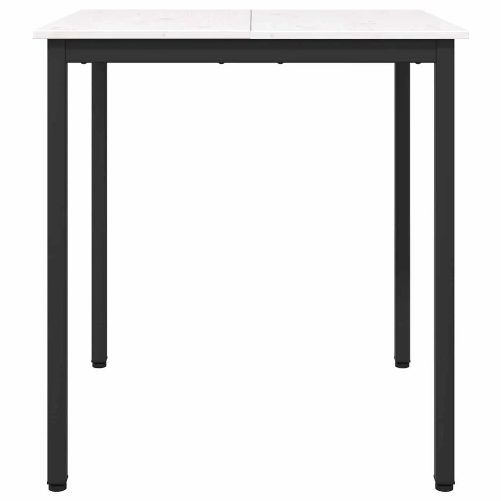 Tavolo da pranzo Bianco 70 x 70 x 75 cm Pino massello 892782