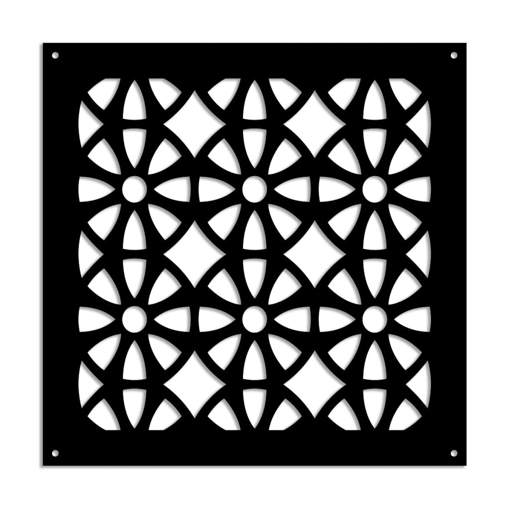 WHEELS - Pannello in PVC traforato - Parasole Colore: nero, Misura: 98x98 cm