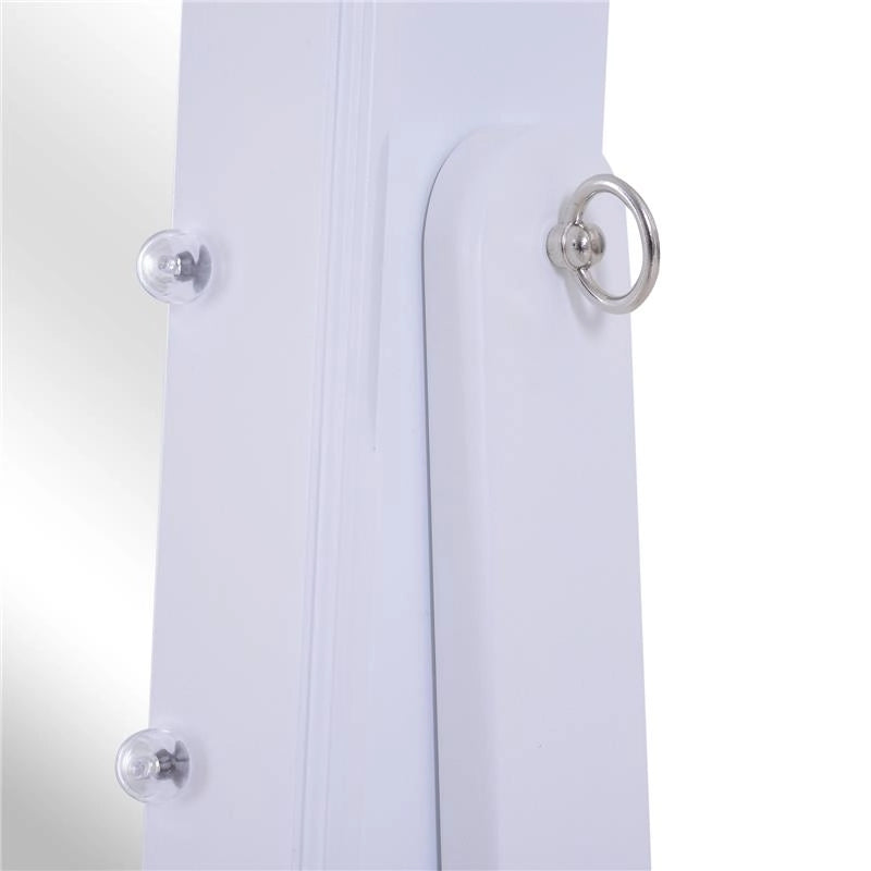 ARMADIO PORTAGIOIE A SPECCHIO CON 20 LUCI LED BIANCO 40 X 37 X 146 CM