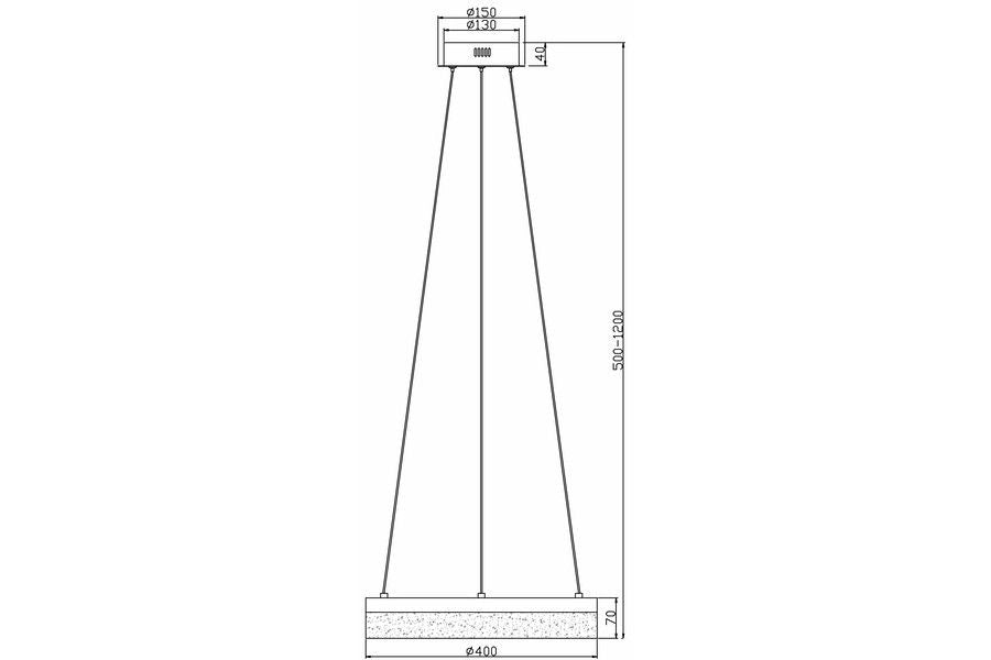Sospensione Reality Cornelia anello oro Ø40 LED 24W 4000K