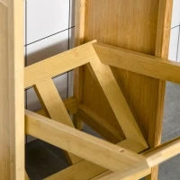 kleankin Mobiletto Bagno con Cesto Multiuso per Bucato e Giocattoli, in MDF e Bambù, 40x30x86.5cm