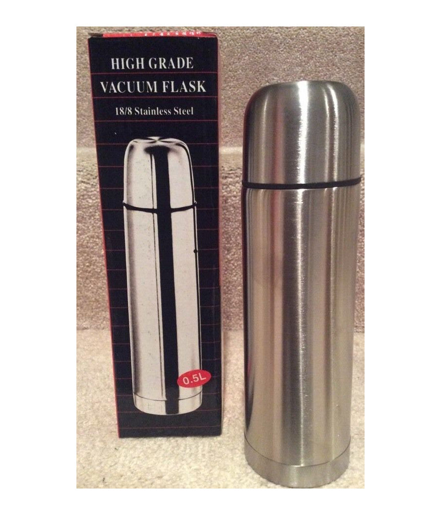 Acciaio Inox Thermos  Viaggio Freddo Caldo Sport Liquido Borraccia Termica 0.5 L         