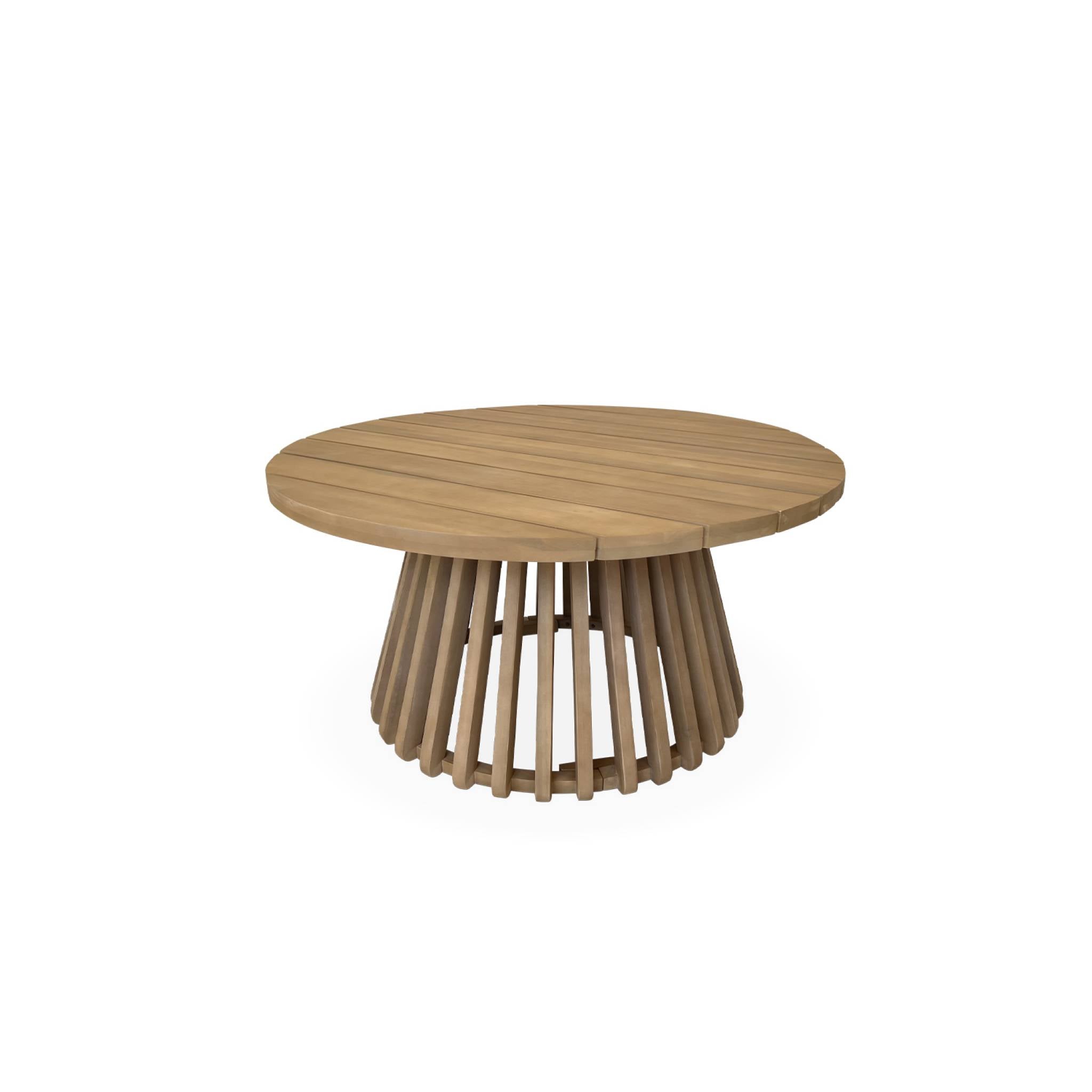 Tavolino da giardino in legno di acacia, 80cm, marrone naturale