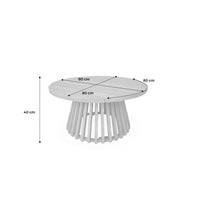 Tavolino da giardino in legno di acacia, 80cm, marrone naturale