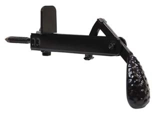 FERMAPERSIANE A PENDOLO CON FERMO FISSO  mm.105x55h. verniciato nero
