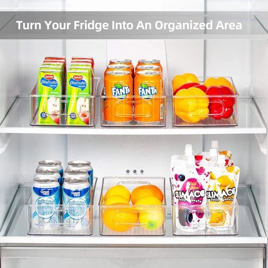 Organizzatore per frigorifero, set - camera di stockaggio, snack, lattine, cucina, ALTA QUALITÀ MATERIA  Set di 6