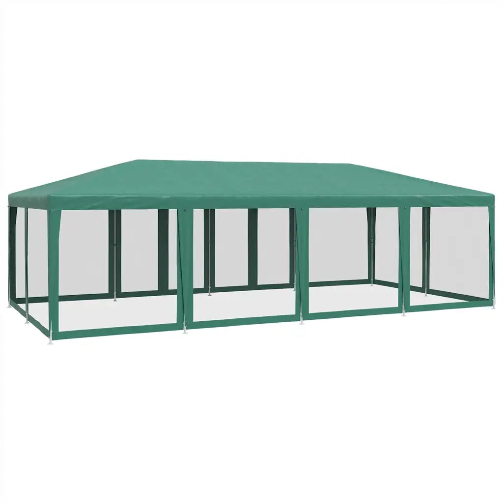 vidaXL Tenda per Feste con 12 Pareti Laterali in Rete Verde 8x4 m HDPE