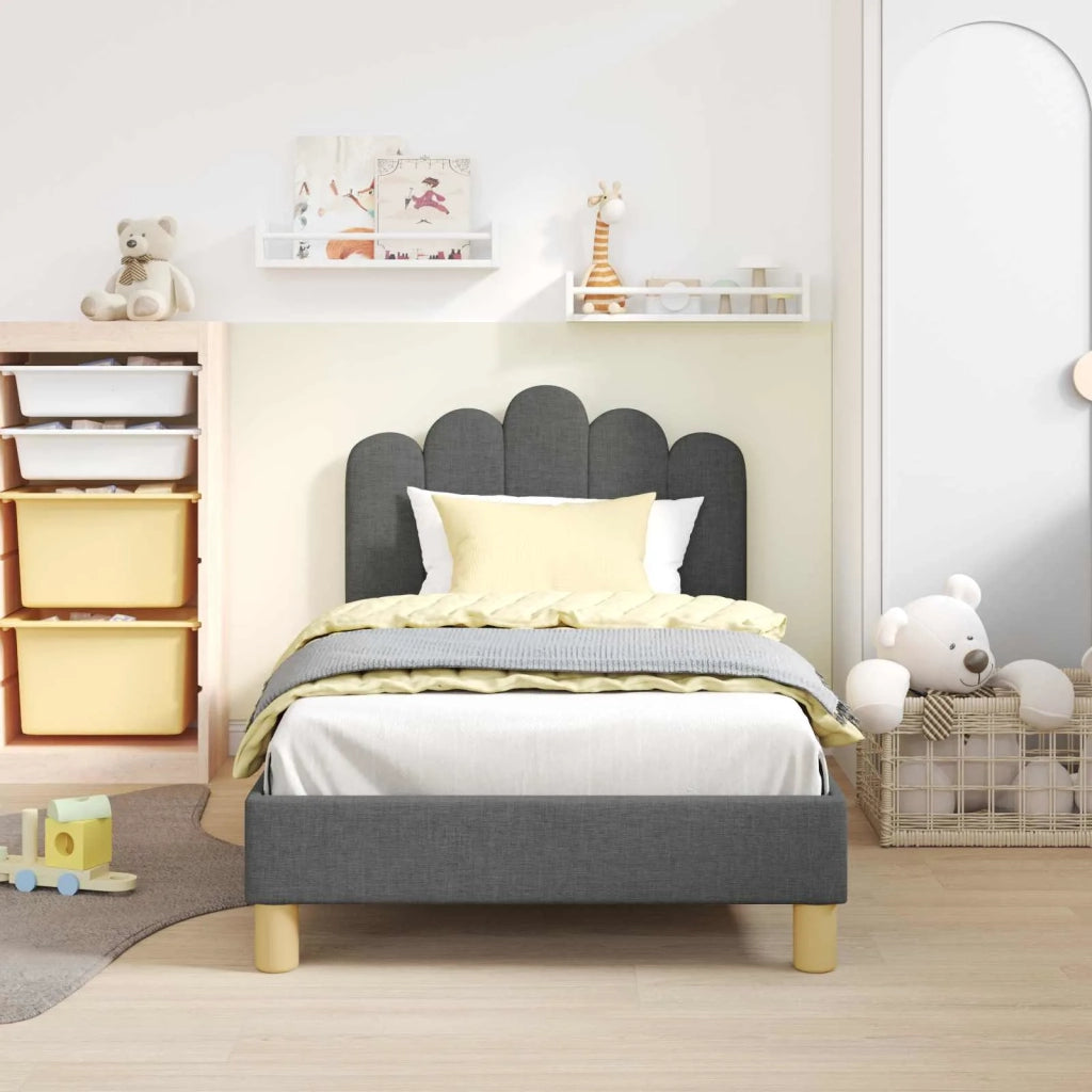 Struttura letto bambini con testata-Giroletto per bambini Grigio Scuro 80 x 160 cm 742225