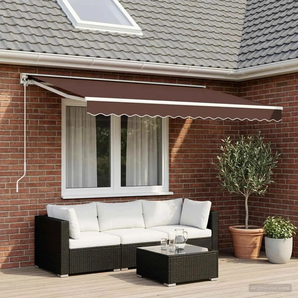 Tessuto di Ricambio Mantovana Tenda Strisce Marroni 400 cm 367782