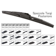 Spazzola Tergicristallo Posteriore Auto 14" 350mm 10 Raccordi Universale Multi Adattatori