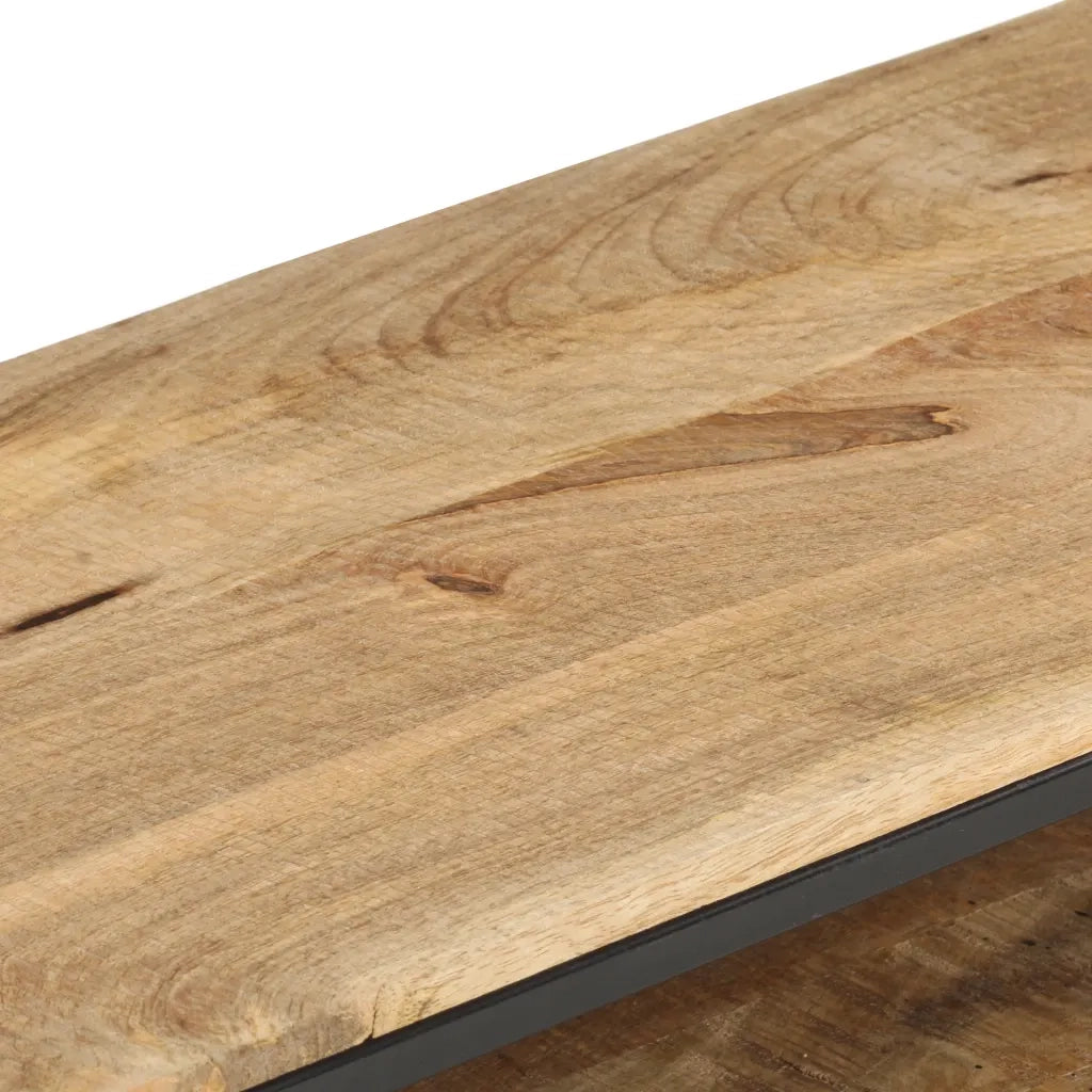 Mobile Porta TV 130x30x45 cm in Legno Massello di Mango Grezzo 321623