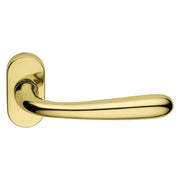 MANIGLIA PORTA BLINDATA ROSETTA OVALE 'GOCCIA' Dx - lucido verniciato  - FORME
