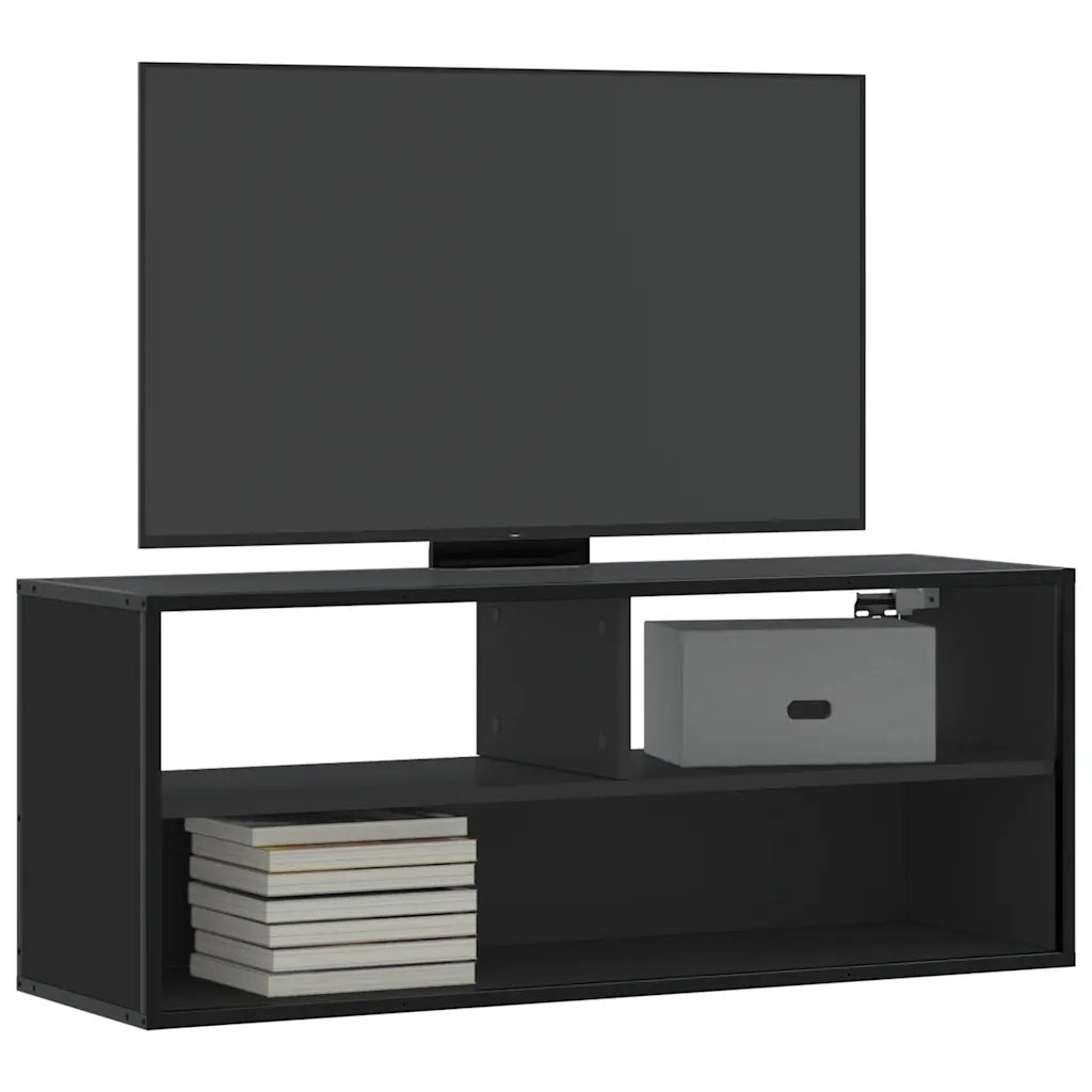 Mobile TV | Armadietto TV | Mobile Porta TV Nero 100x31x39,5 cm in Truciolato e Metallo