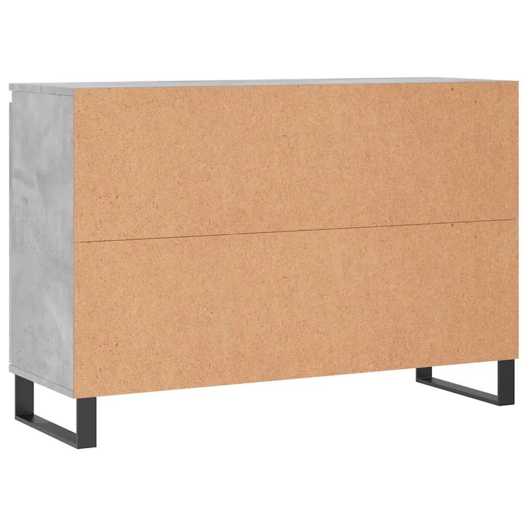 Credenza | Madia | Buffet da pranzo | Armadio da pranzo Grigio Cemento 101,5x35x70 cm in Legno Multistrato