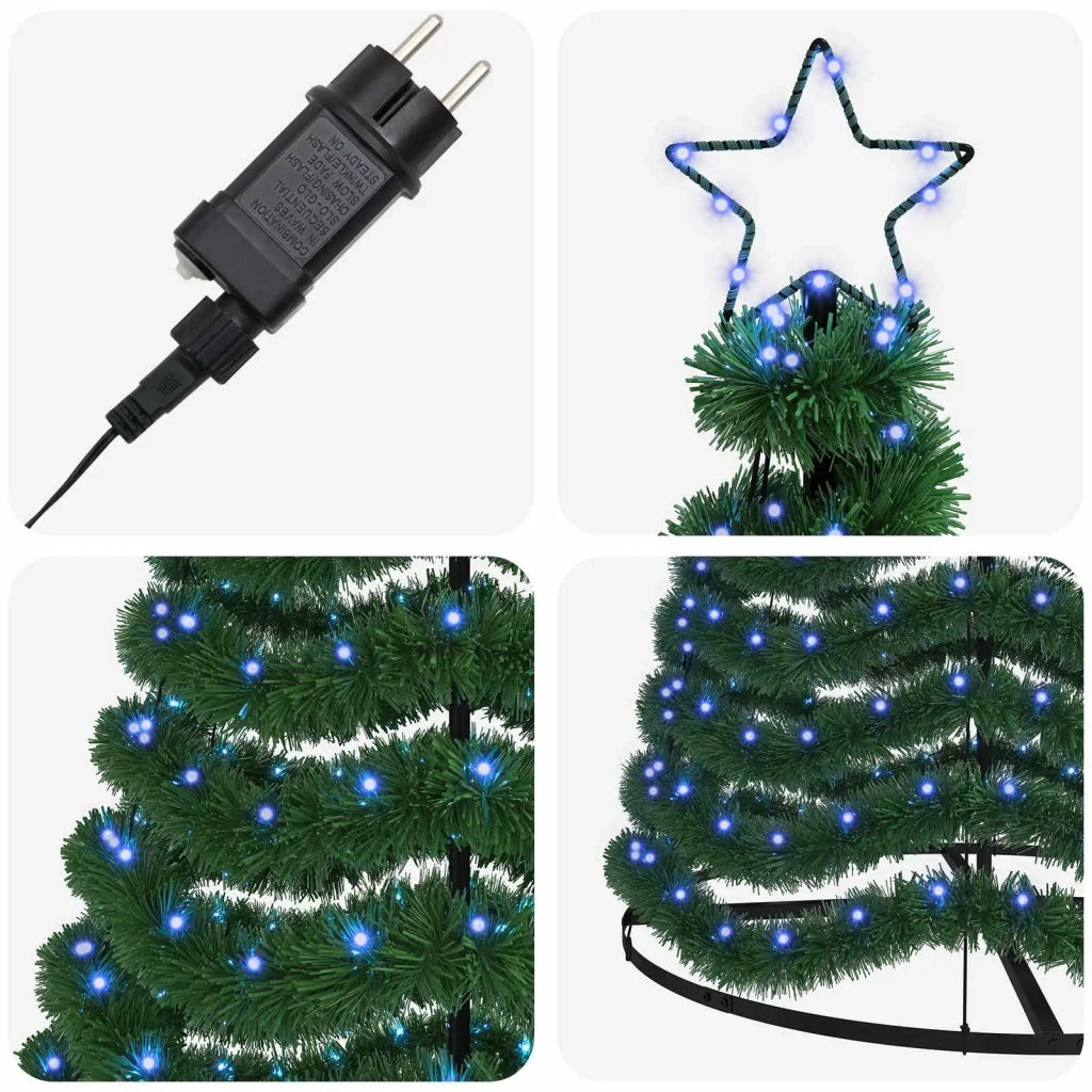 Albero di Natale in tinsel con luci LED e base EKENAS 250 cm 42055411