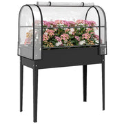 Potager da giardino con serra ¨C zephmum ¨C 100x49x136 nero