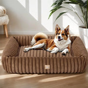Cuscino per Cani Grande, Reclinabile e Riscaldabile, Antiscivolo e Comodo, Cuscino per Cani, Cuscino per Cani Grande, Dimensioni: 92 x 69 x 20 cm, Colore: Marrone