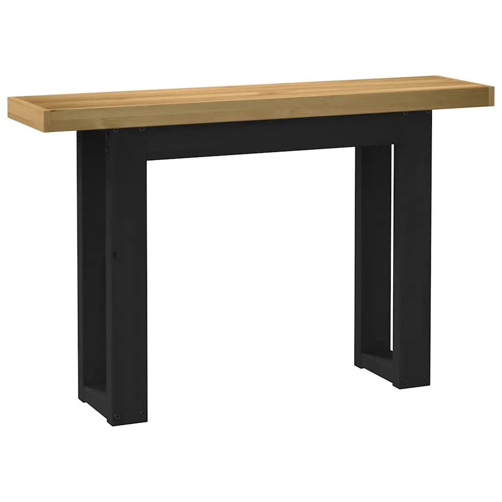 Tavolo Consolle NOAIN Gambe Forma U 120x30x75 cm Legno Massello