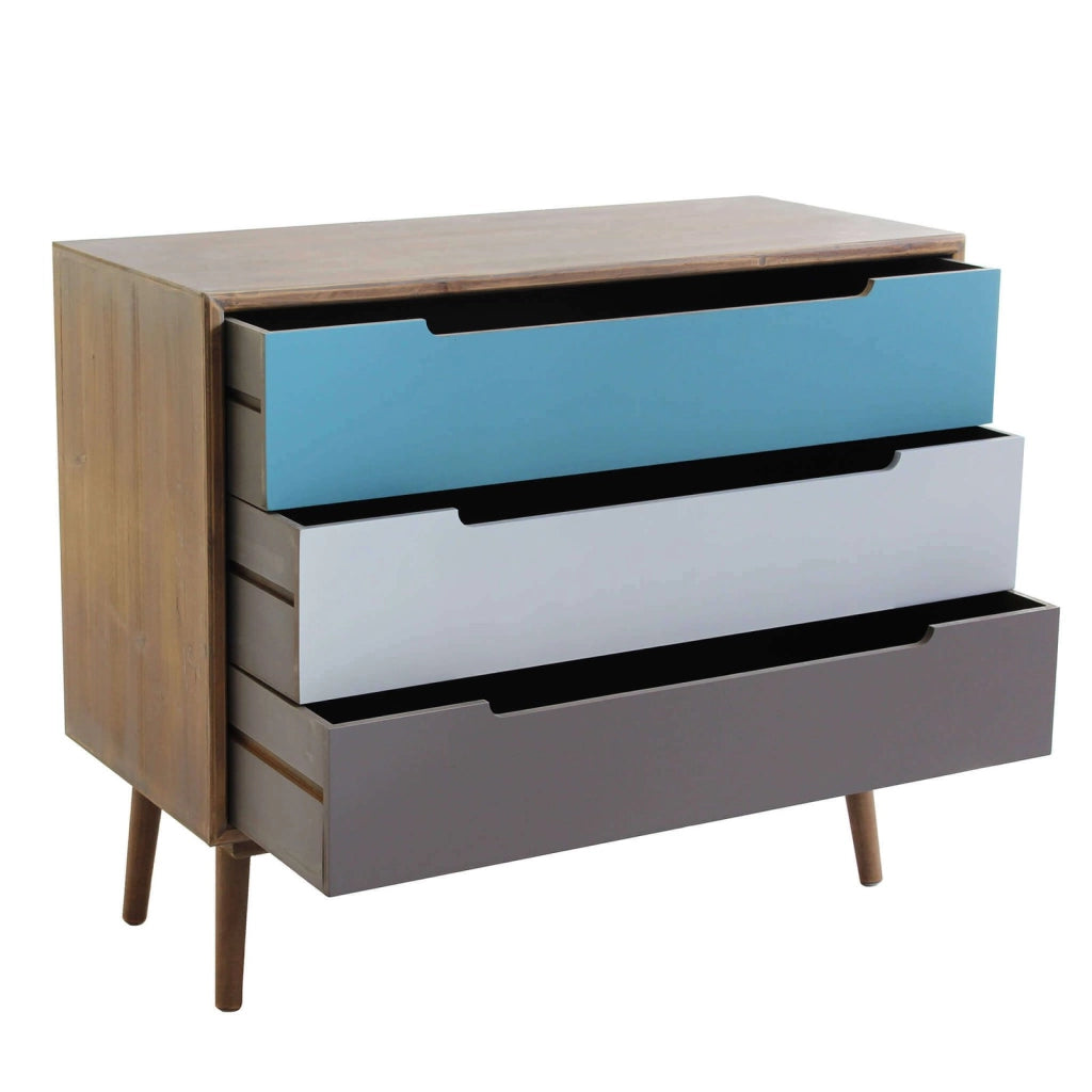 Mobile 3 cassetti in Legno cm 80x35 5x48 5 - LINDON