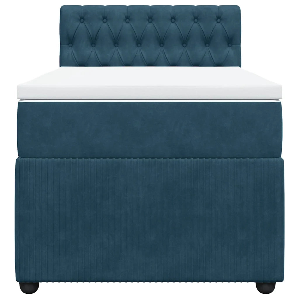 Giroletto a Molle con Materasso Blu 80x200 cm in Velluto 3289900