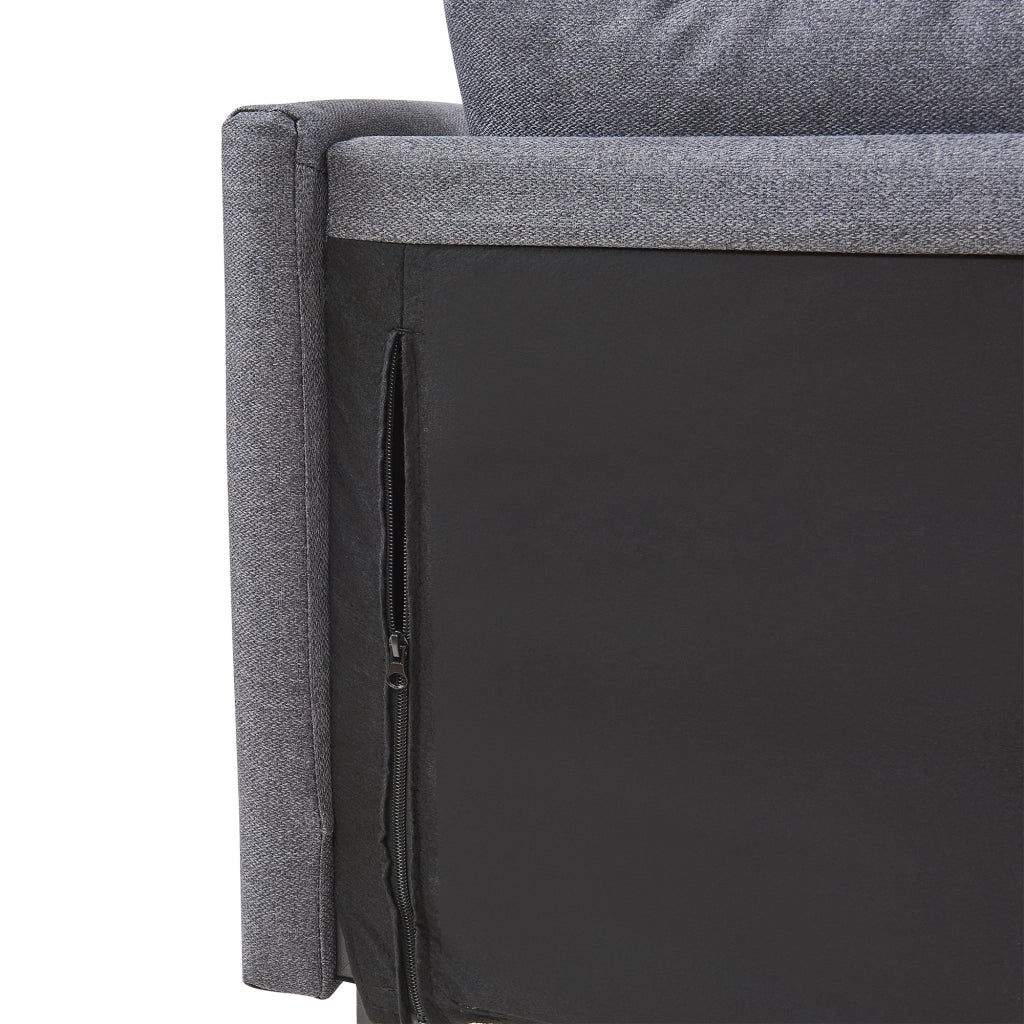 Divano/poltrona a 2 posti 69 x 158 x 63 cm grigio scuro 03_0009133