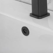 Ghiera con foro nera opaca troppo pieno lavabo e bidet da 24 o 28 mm
